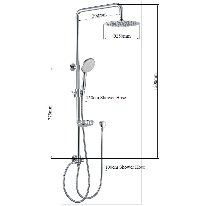 Luna 2 in 1 Shower Unit